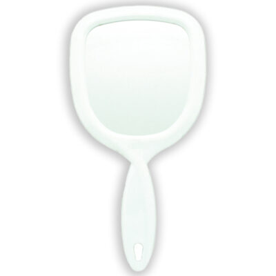 מראה עם ידית לבנה